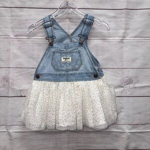 OshKosh B’Gosh Girls Overall Tulle Dress Size 18 Months